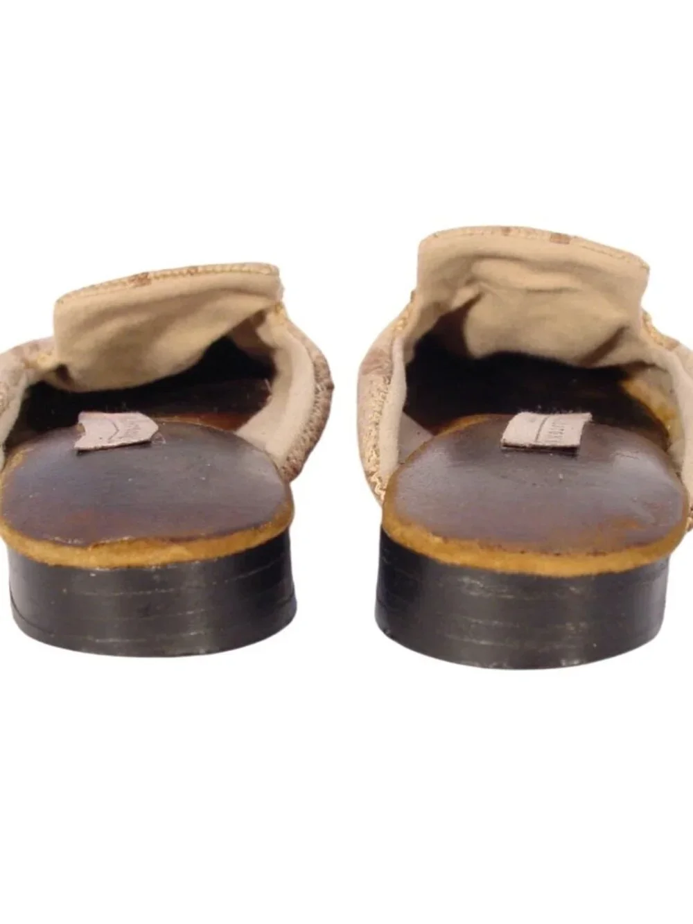 AMY JO GLADSTONE Chocolate Lab Dog Needlepoint/Petit Point Slippers Mules 7 - Picture 5 of 7